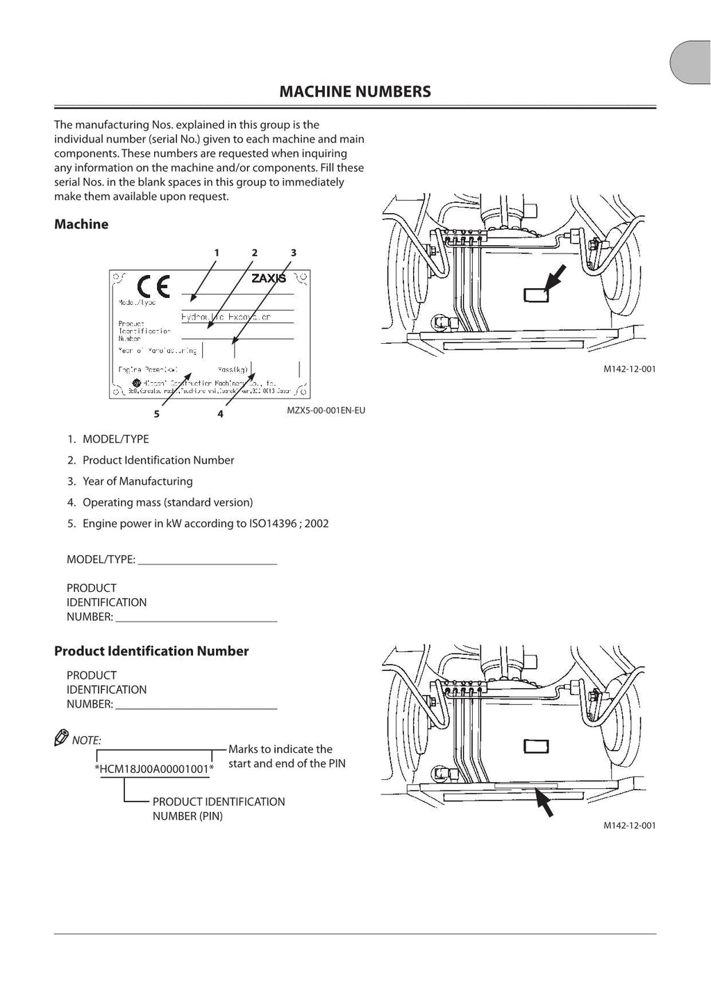 HITACHI EX1200-6 HYDRAULIC EXCAVATOR OPERATORS MANUAL