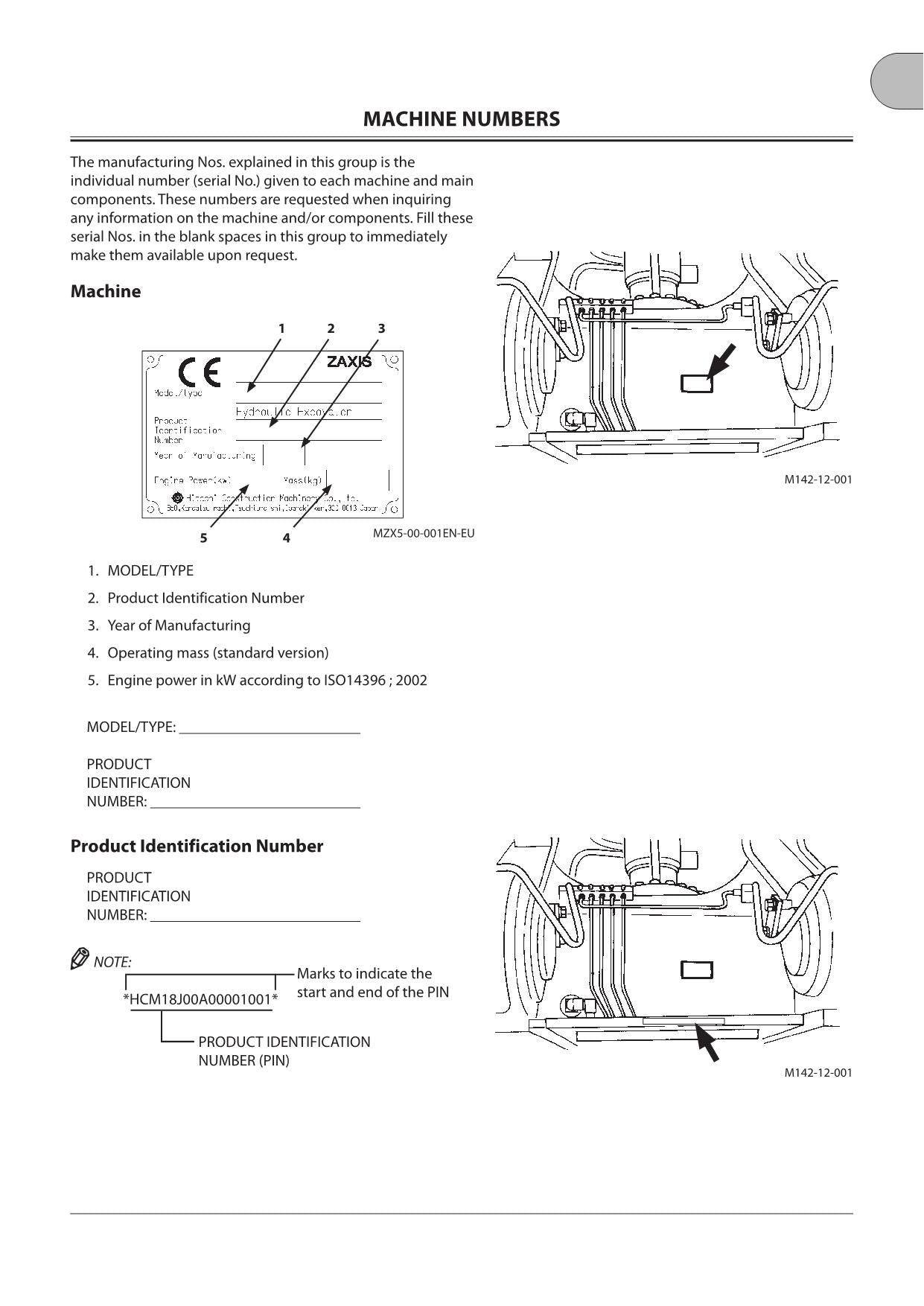 HITACHI EX1200-6 HYDRAULIC EXCAVATOR OPERATORS MANUAL