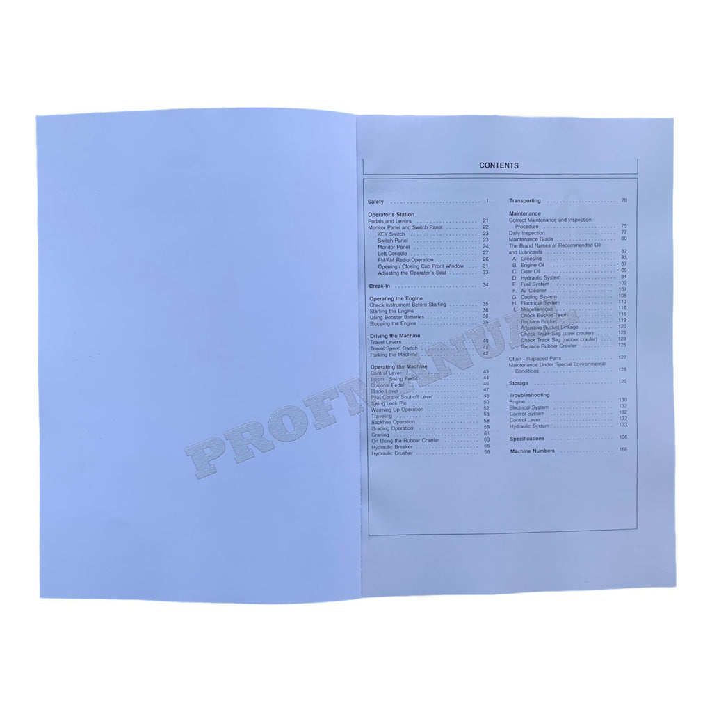 HITACHI EX12 EX15 EX22 EX25 EX30 EX35 EX40 EX45 EXCAVATOR OPERATORS MANUAL