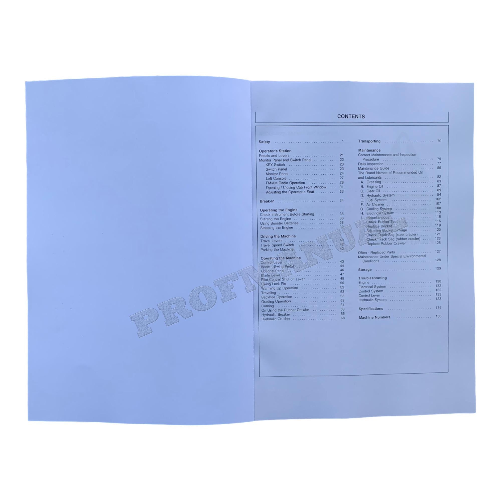 HITACHI EX12 EX15 EX22 EX25 EX30 EX35 EX40 EX45 EXCAVATOR OPERATORS MANUAL