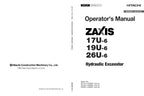 HITACHI 17U-6 19U-6 26U-6 HYDRAULIC EXCAVATOR OPERATORS MANUAL