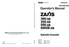 HITACHI 30U-5N 35U-5N 50U-5N 60USB-5N EXCAVATOR OPERATORS MANUAL