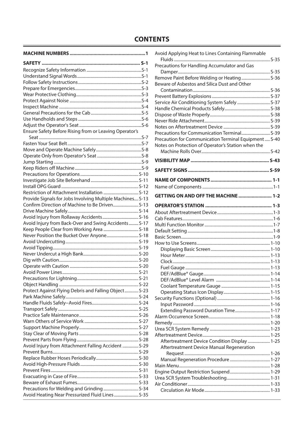 HITACHI 120-6 160-6 200-6 240-6 300-6 330-6  class  EXCAVATOR OPERATORS MANUAL