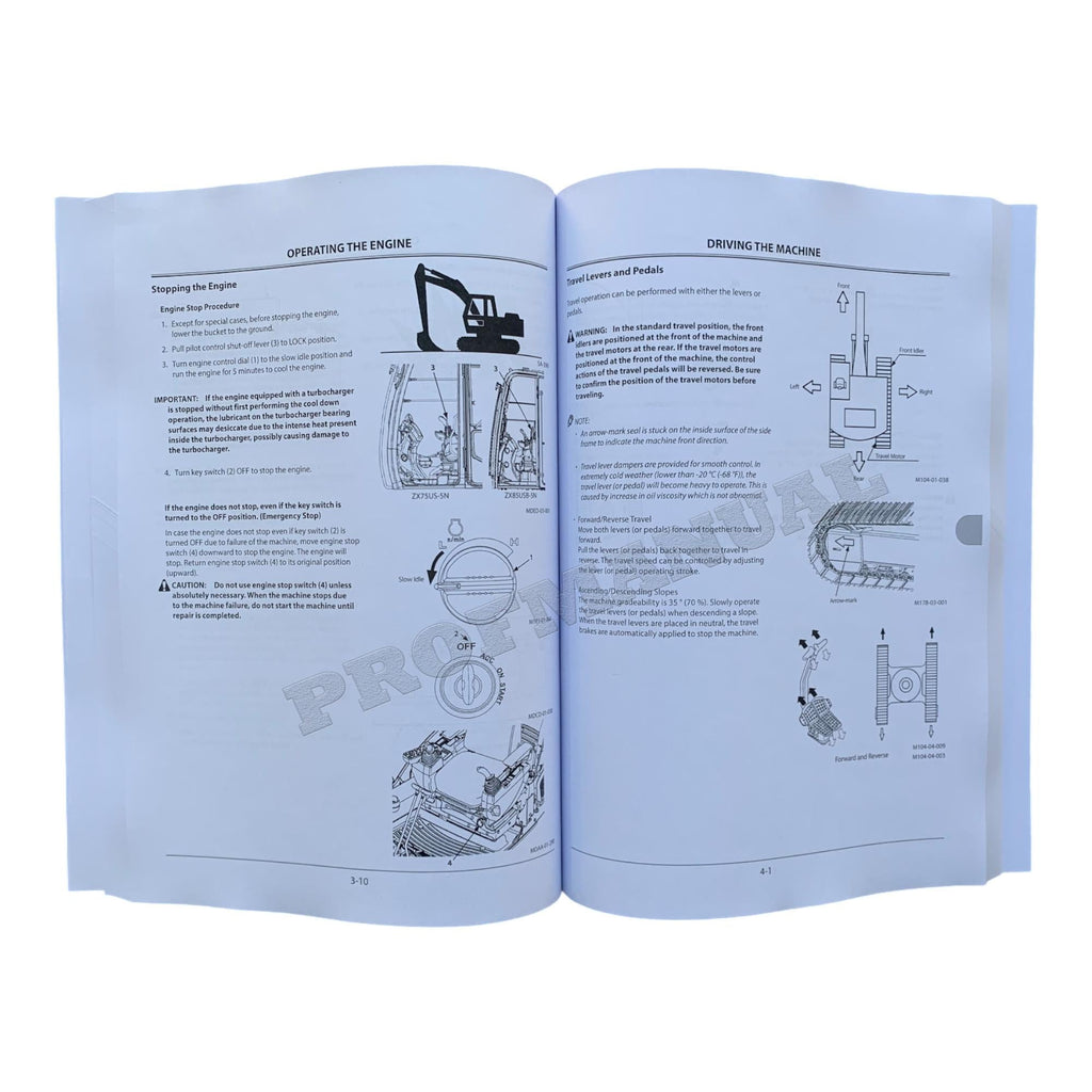 HITACHI 75US-5N 85USB-5N HYDRAULIC EXCAVATOR OPERATORS MANUAL