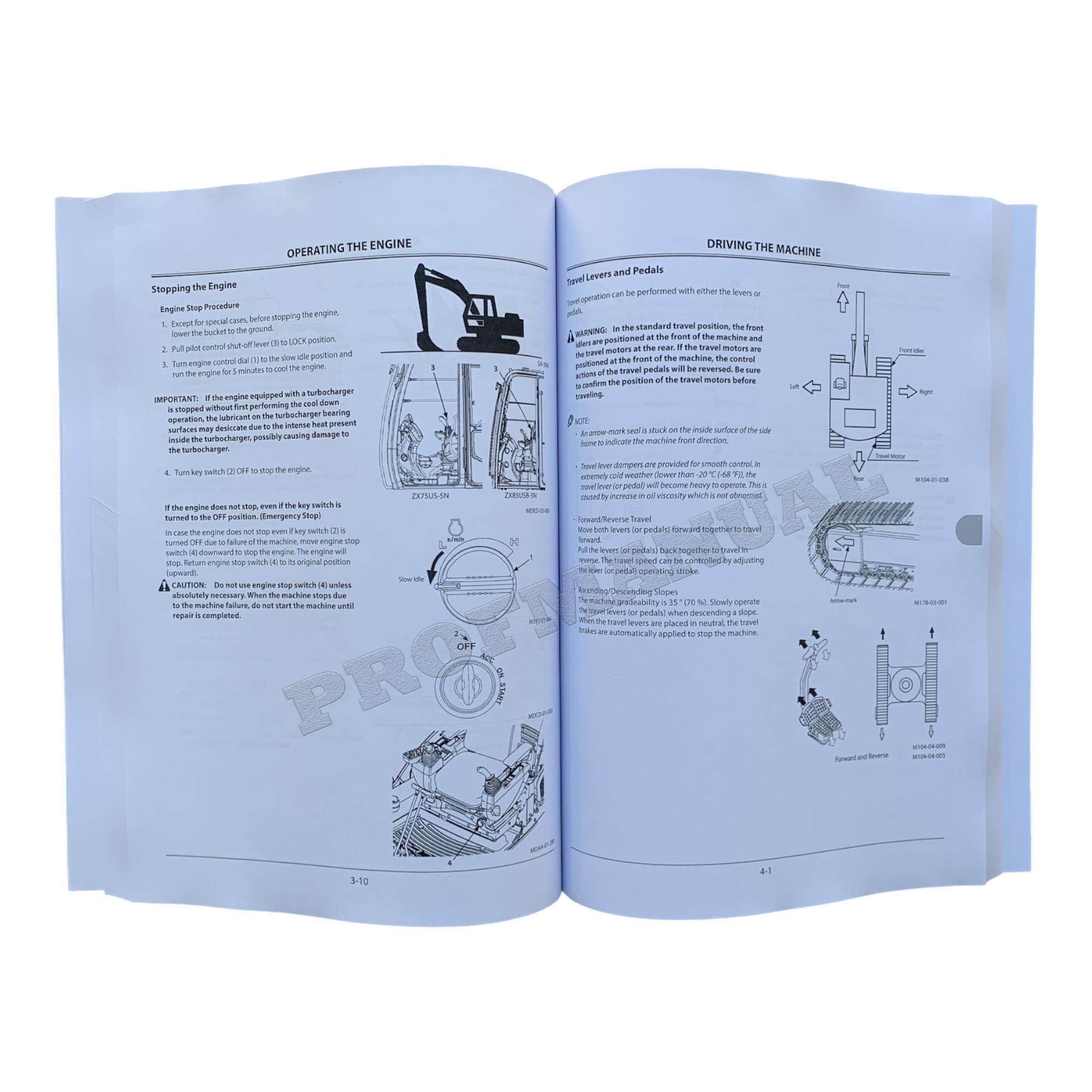 HITACHI 75US-5N 85USB-5N HYDRAULIC EXCAVATOR OPERATORS MANUAL
