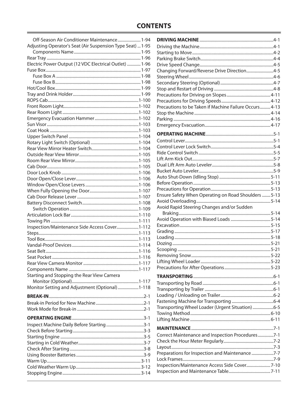 HITACHI 140-6 150-6 150PL-6 WHELL LOADER OPERATORS MANUAL