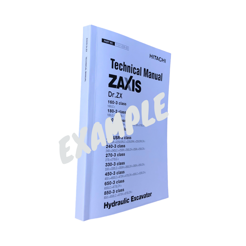 Hitachi EX60-5 to EX3600-5 ZAXIS 60 to ZAXIS 800 Excavator Service manual