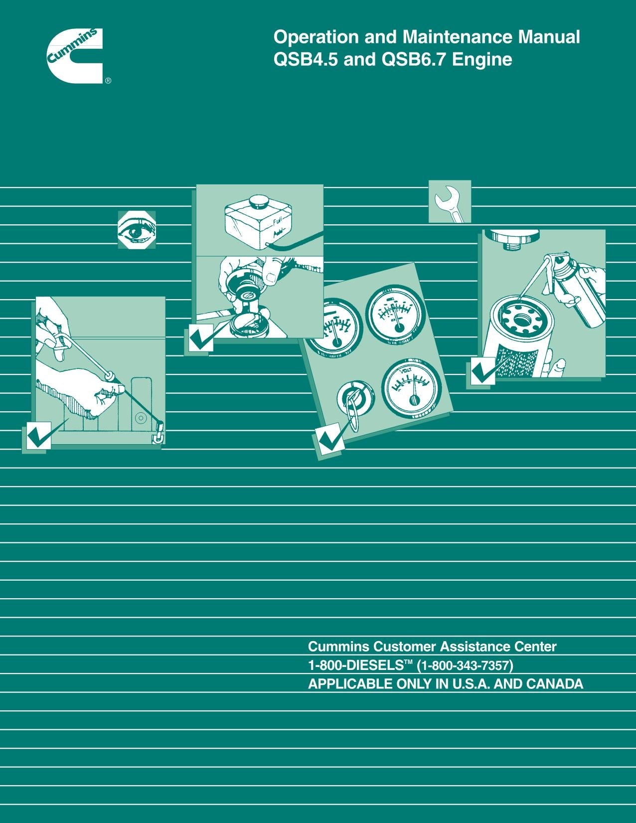 Hyundai QSB4.5 QSB6.7 ENGINE Operation Maintenance Manual