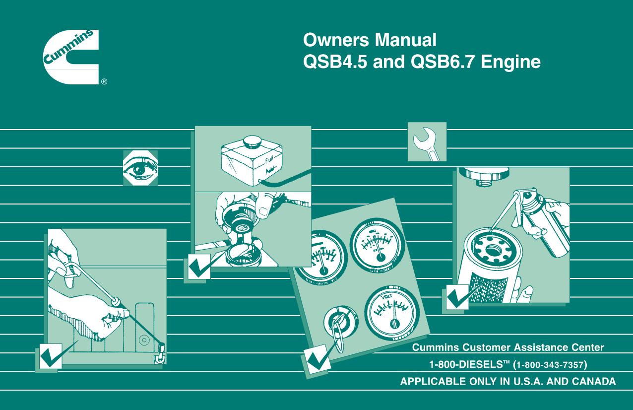 Hyundai QSB4.5 QSB6.7 Owners ENGINE Operation Manual