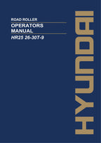 Hyundai HR25 30T-9 ROAD ROLLER Operators Maintenance Manual