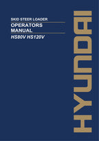 Hyundai HS80V HS120V SKID STEER LOADER Operators Maintenance Manual