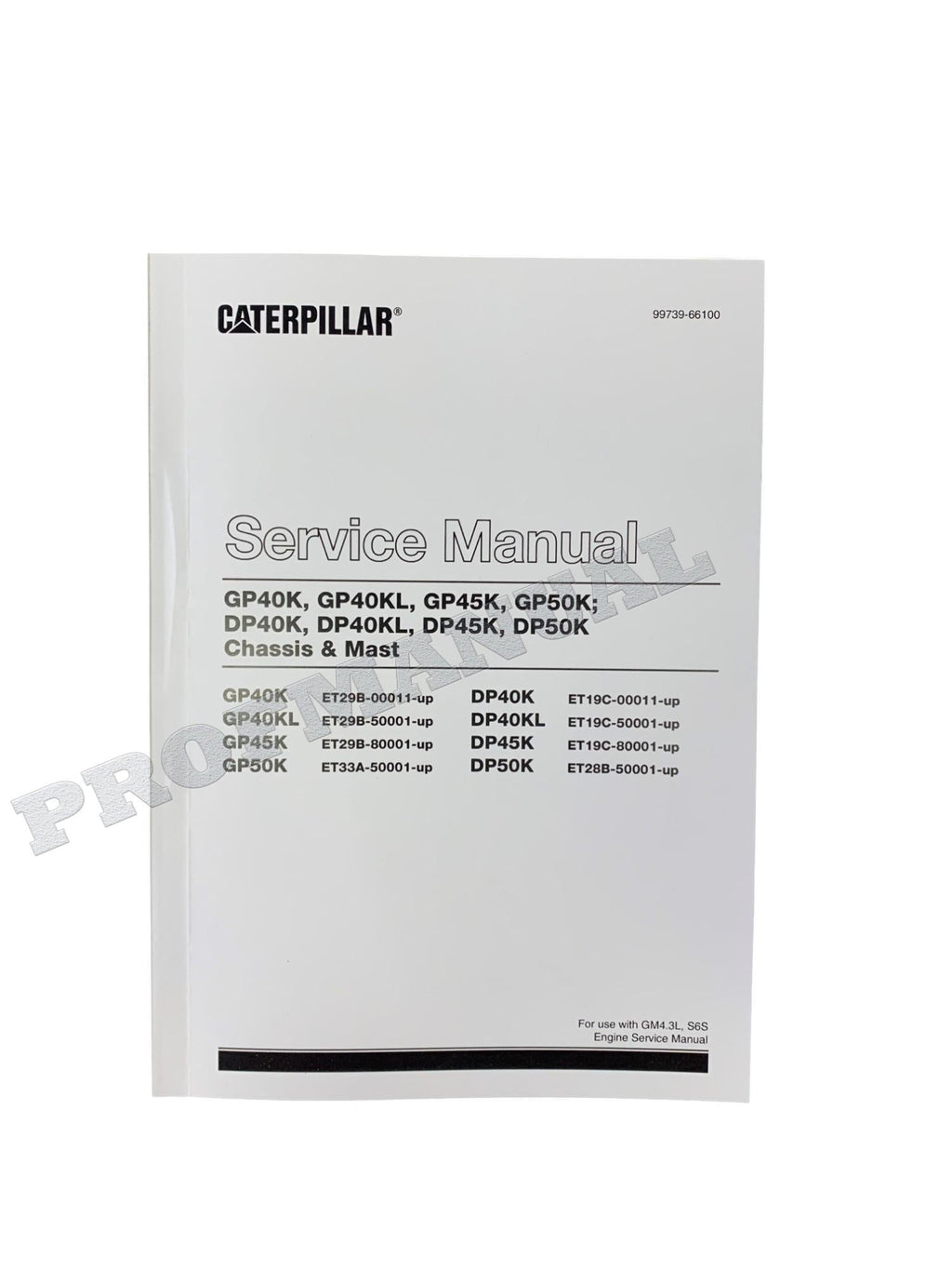 Manual de servicio de montacargas Caterpillar GP40K GP40KL GP45K GP50K DP40K DP40KL Chasis Mástil