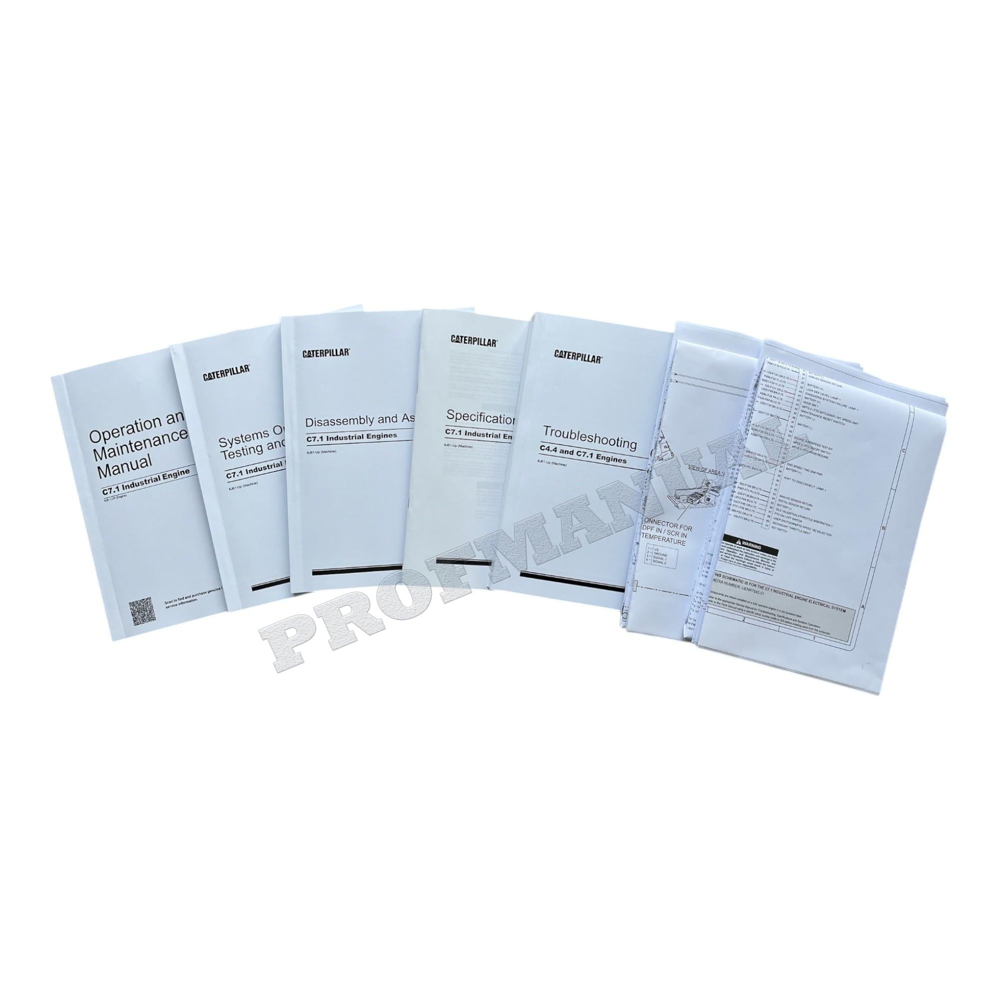 Caterpillar C7.1 INDUSTRIAL ENGINE Full Service Manual *Send serial number