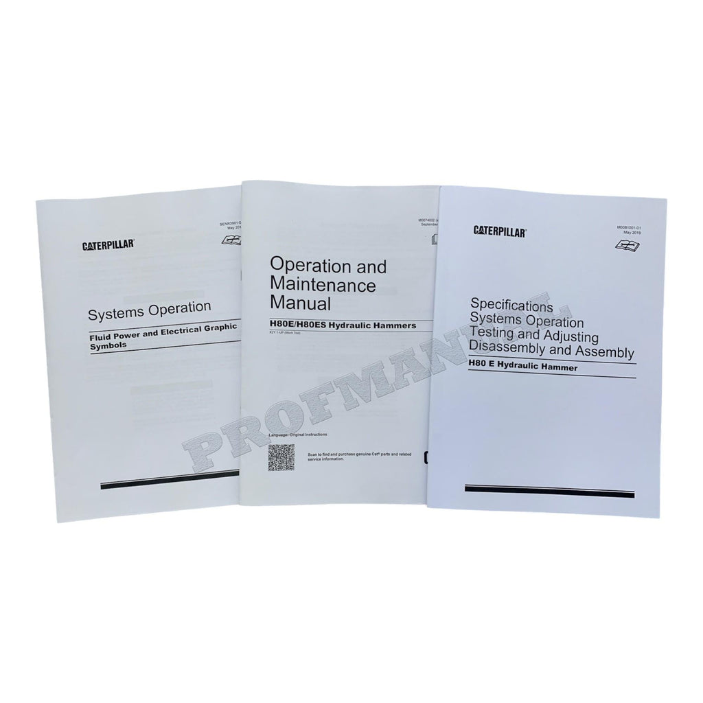 Manual de servicio completo del martillo Caterpillar H80E *Enviar número de serie