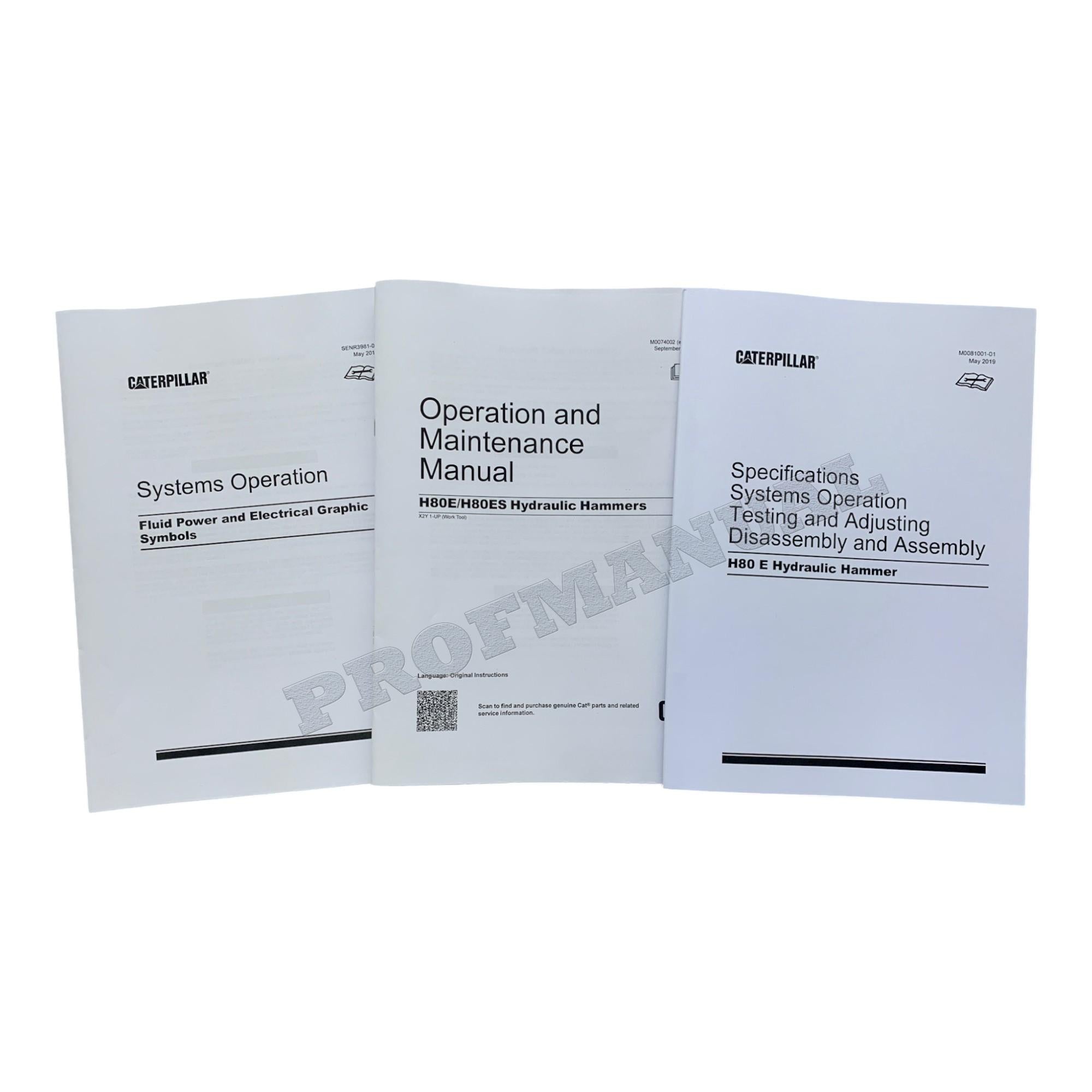 Manual de servicio completo del martillo Caterpillar H80E *Enviar número de serie