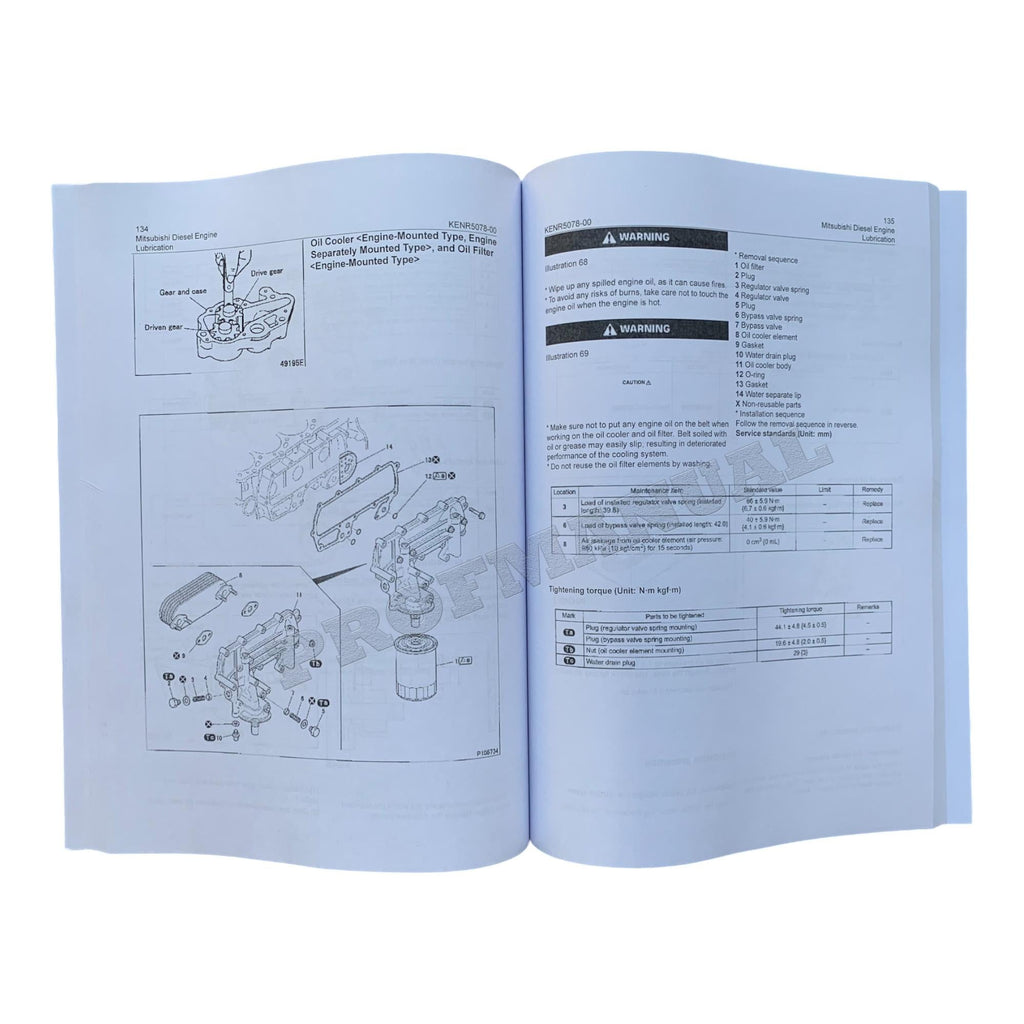 Caterpillar 308C Excavator 4M40 Engine Service Manual Disassembly Assembly +Supplement
