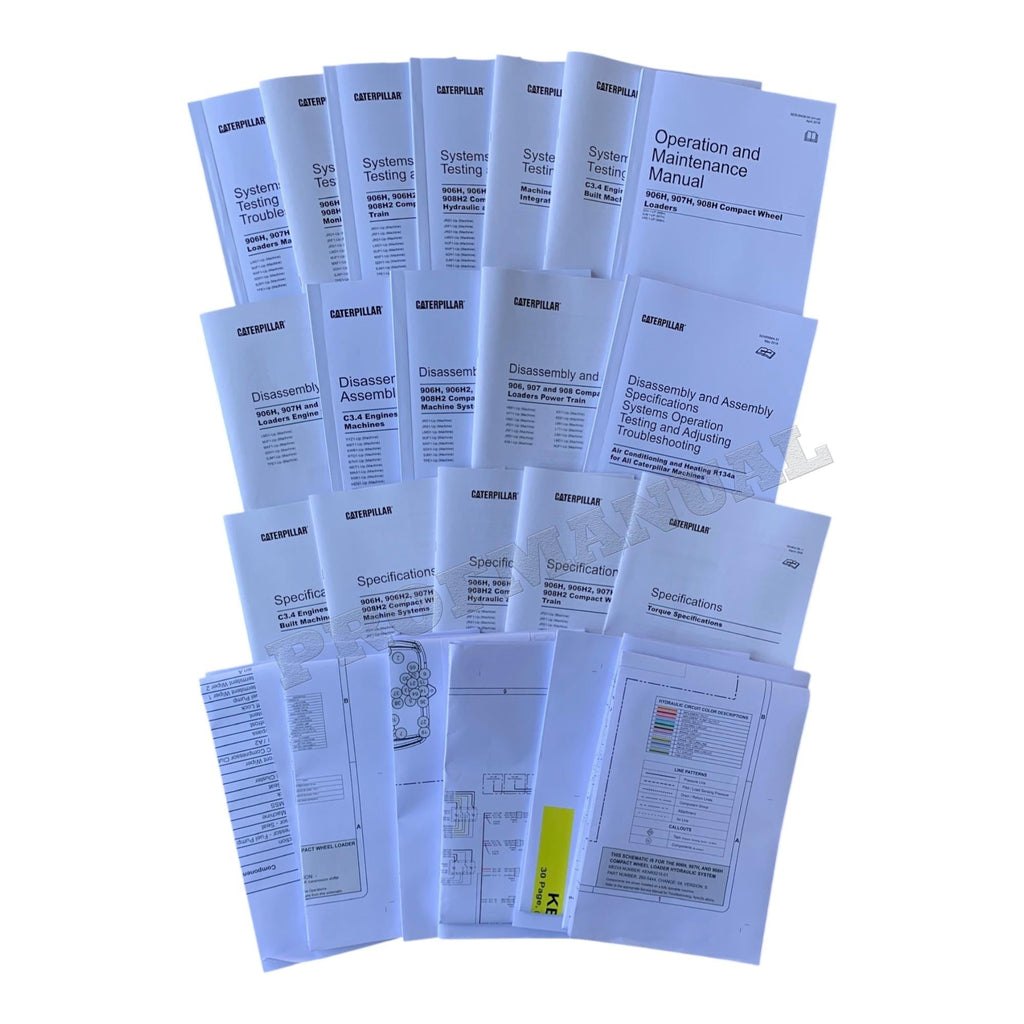 Caterpillar 906H 907H 908H Compact Wheel Loader Full Service Manual