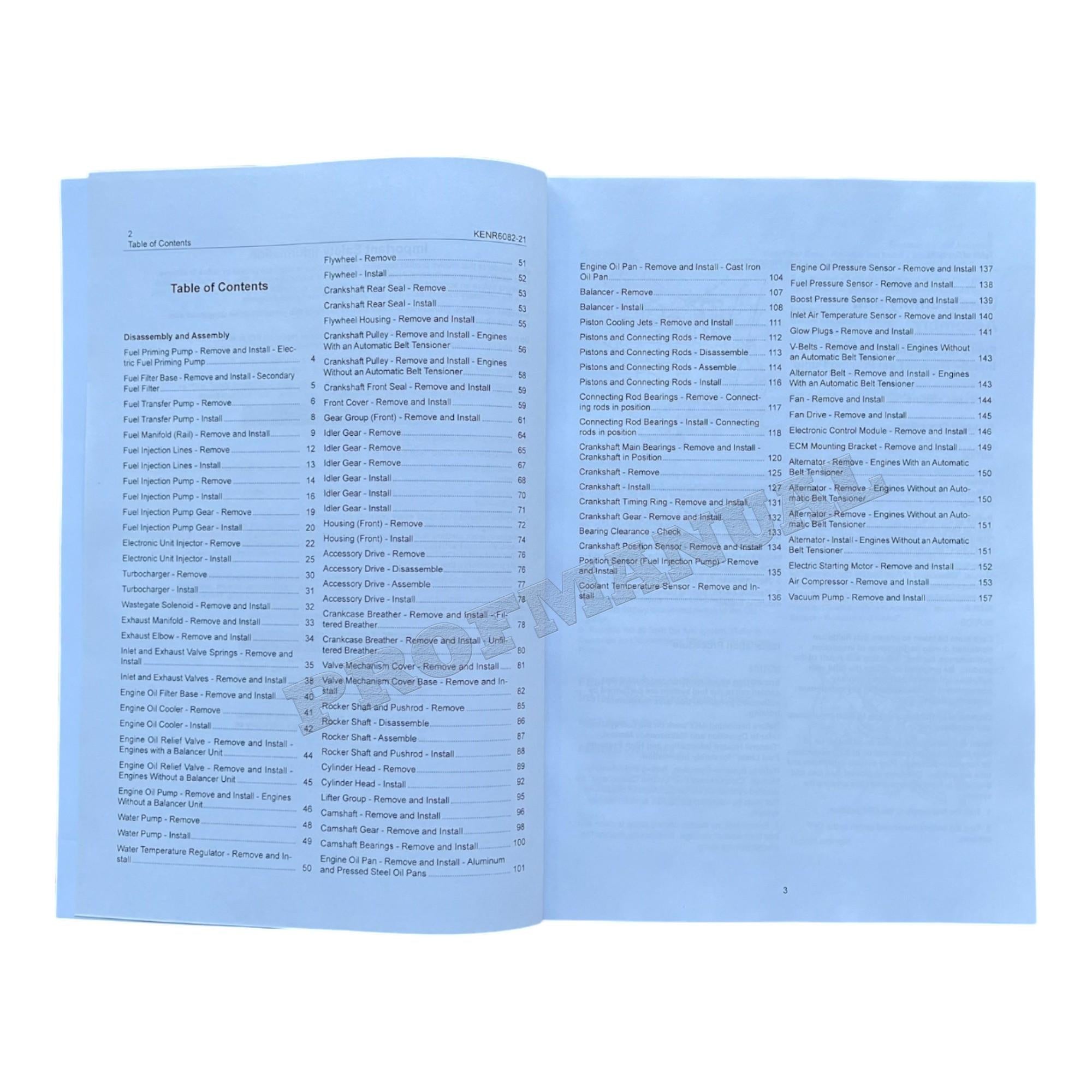 Caterpillar CAT C4.4 Engine Manual Disassembly Assembly