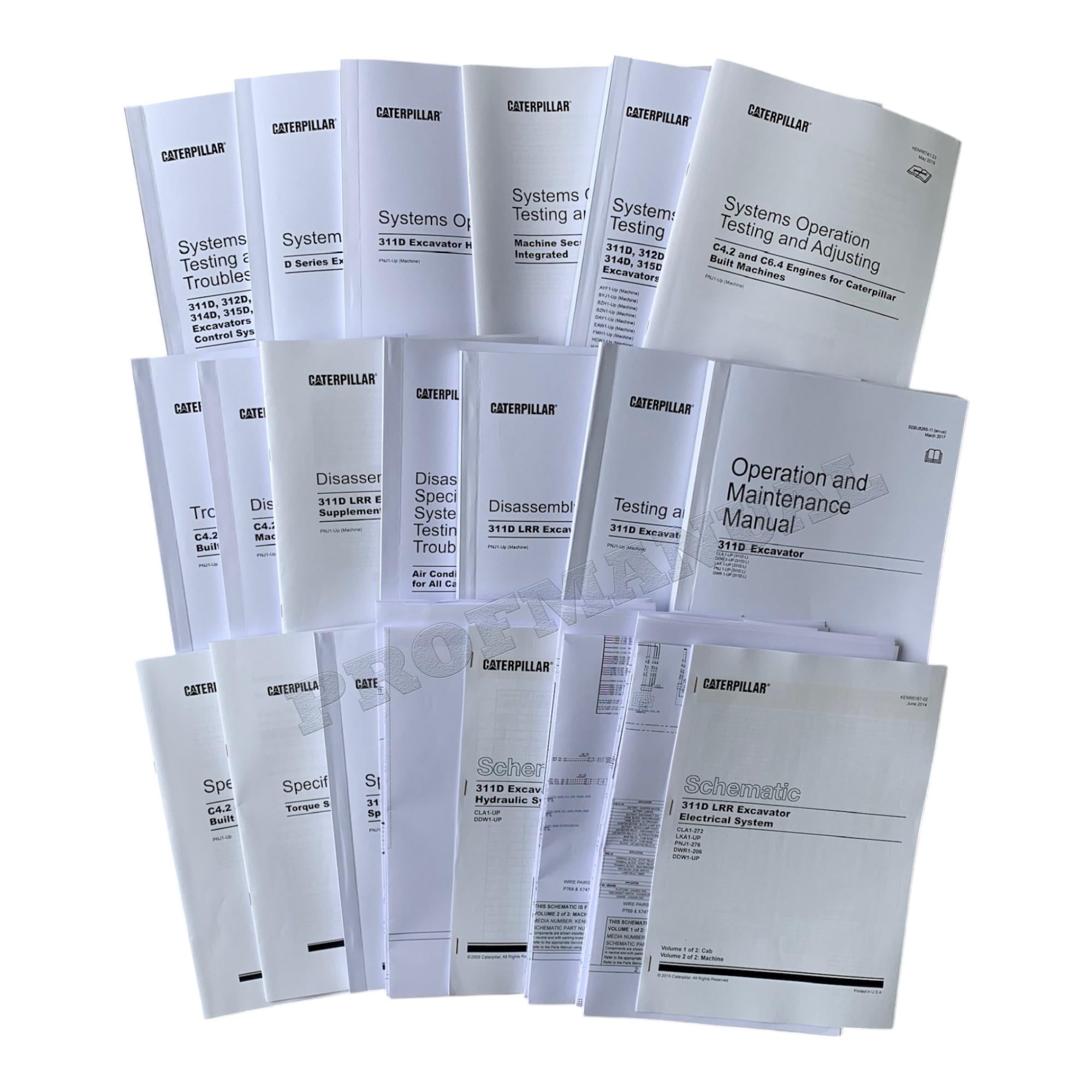Manual de servicio completo de la excavadora Caterpillar 311D LRR *Enviar número de serie