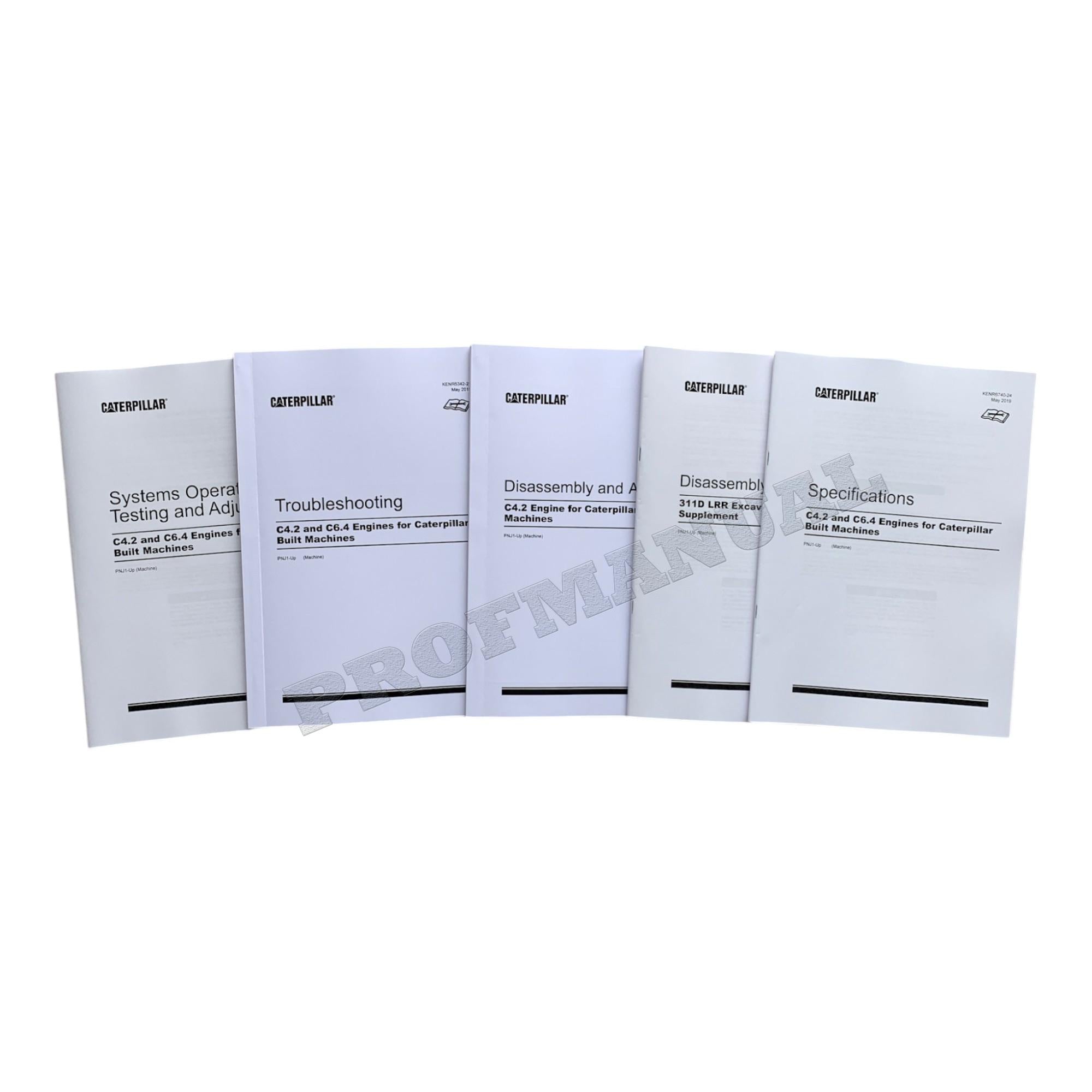Caterpillar C4.2 C6.4 Engine Excavator Service Manual *Send serial number