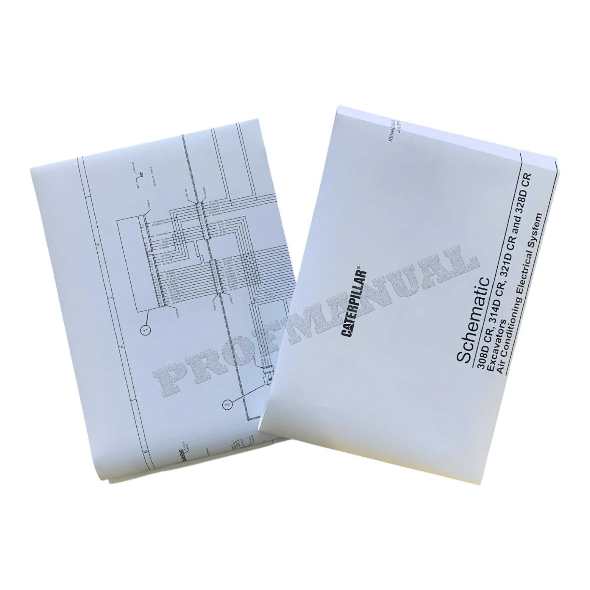Manual de servicio esquemático del sistema eléctrico de aire acondicionado Caterpillar 321D CR 328D CR