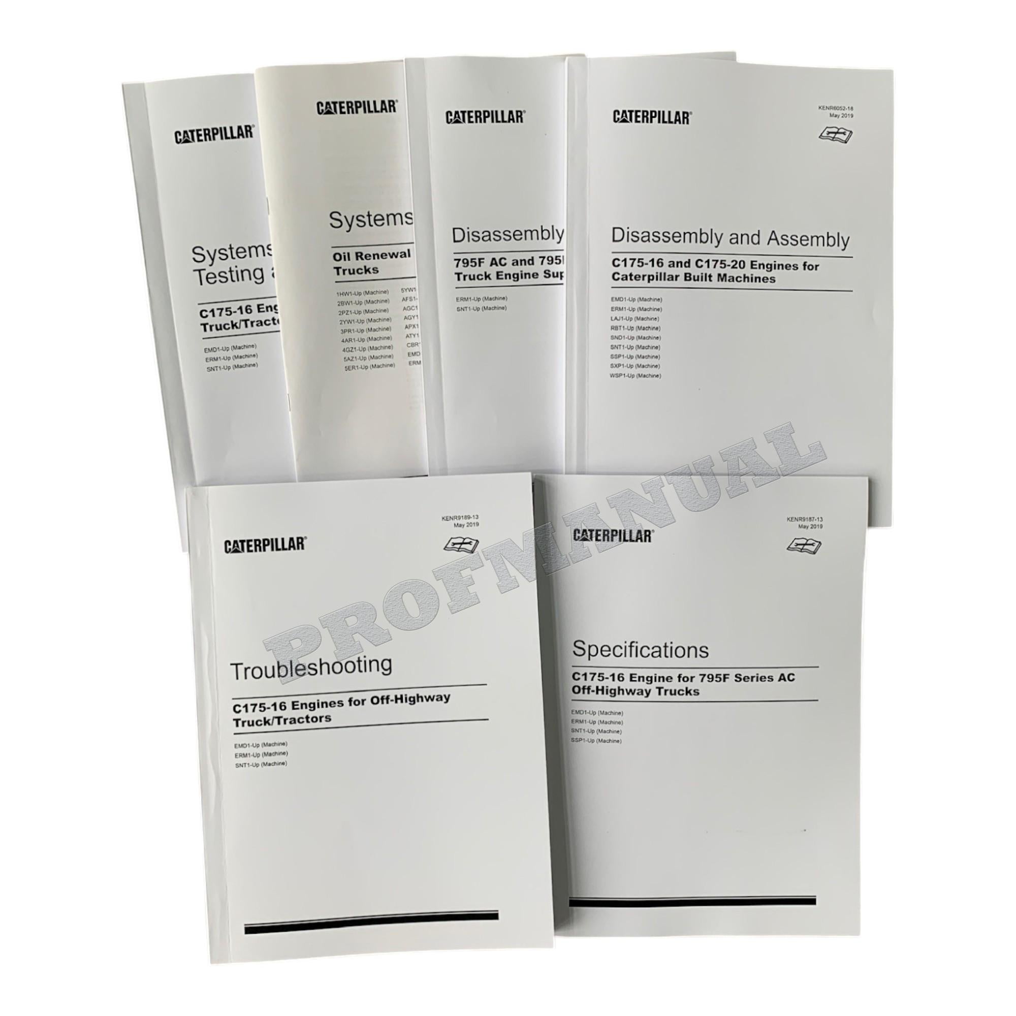 Caterpillar C175-16 C175-20 Engine Truck Disassem Assem Test Adjust Full Service Manual