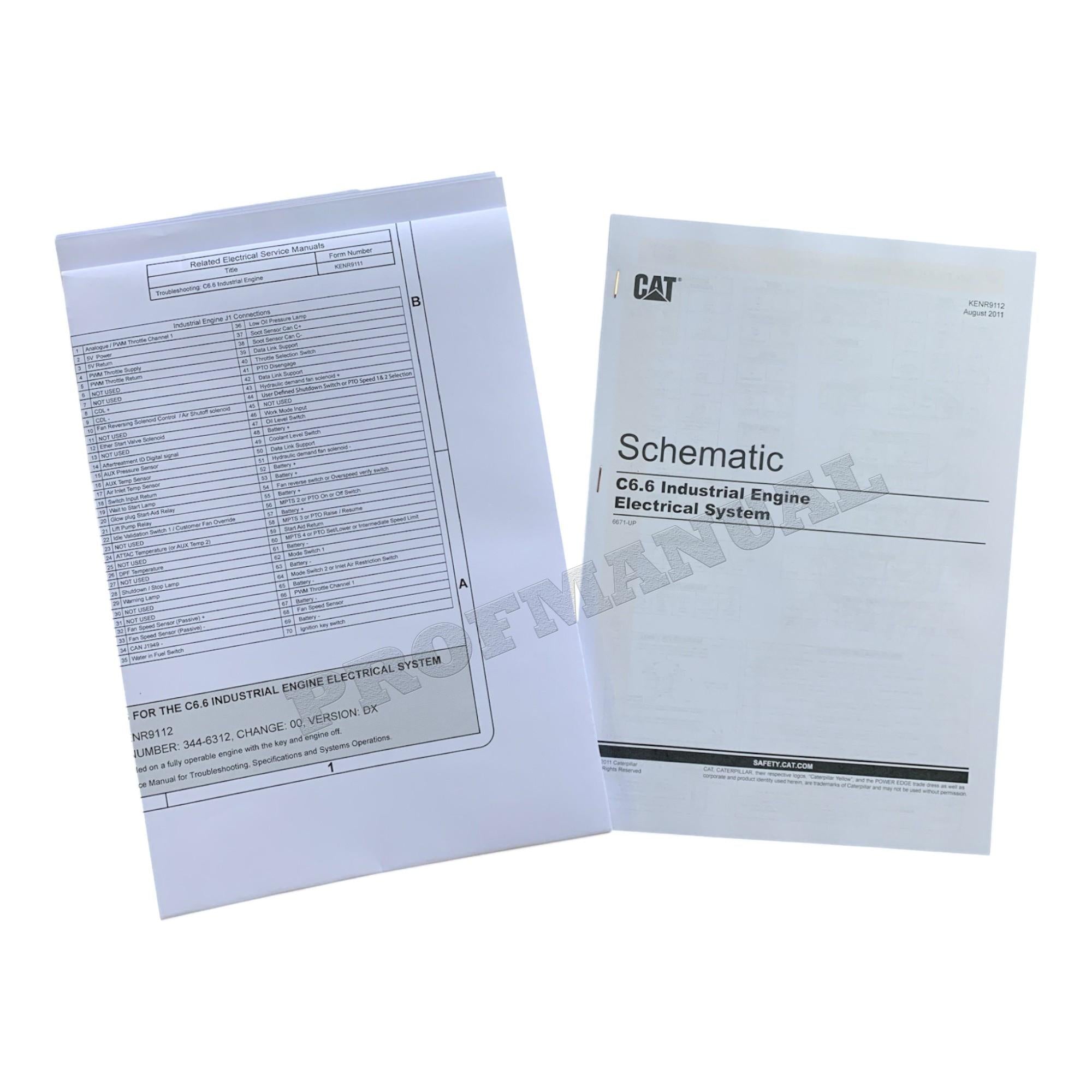 Caterpillar C6.6 Industrial Engine Full Service Manual *Send serial number