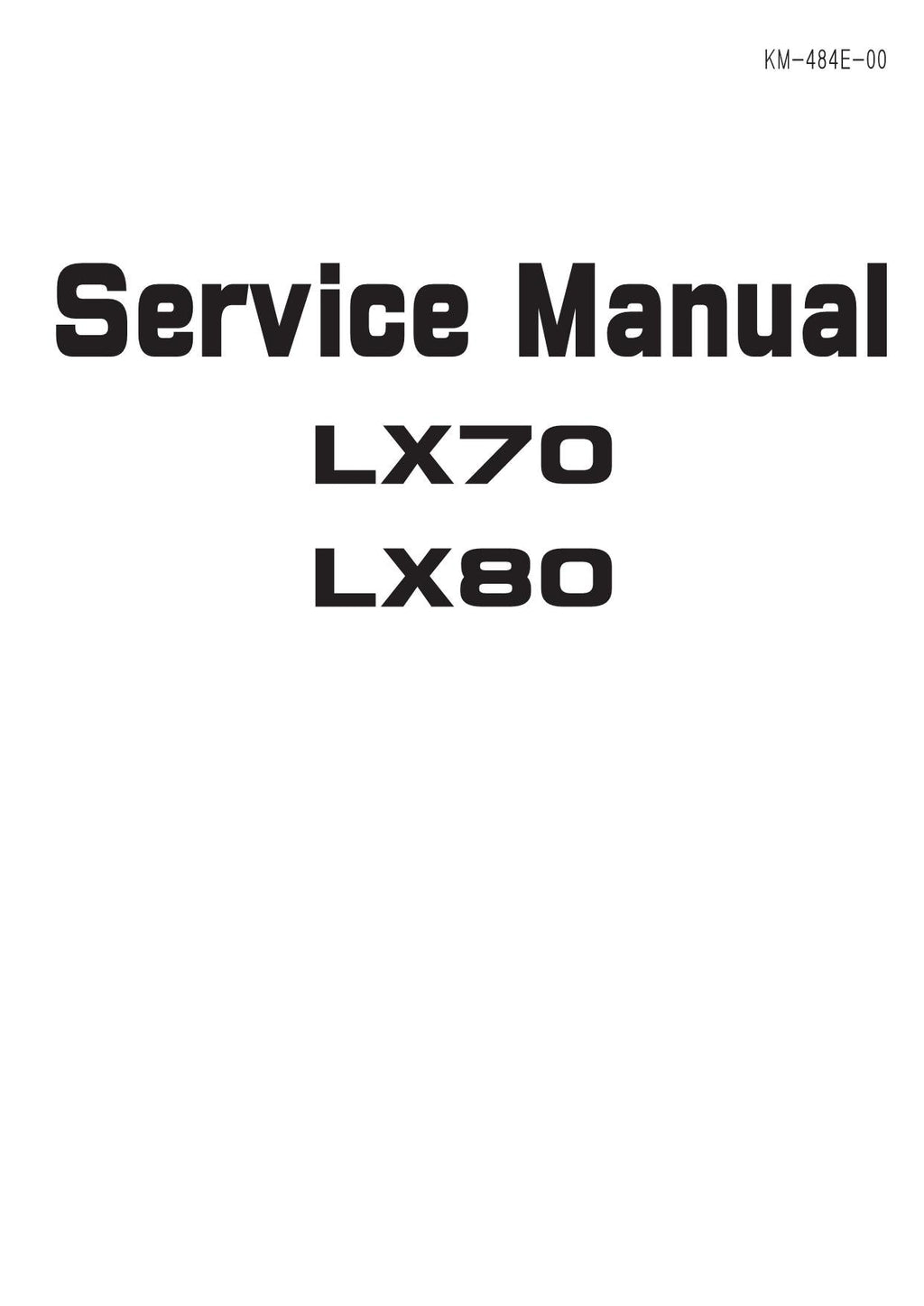Hitachi LX70-2 LX80-2 Wheel Loader Service Manual