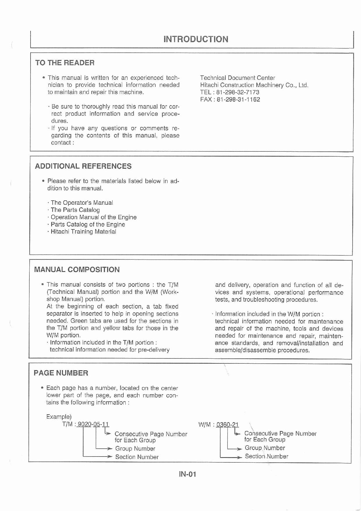 Hitachi LX70-2 LX80-2 Wheel Loader Service Manual