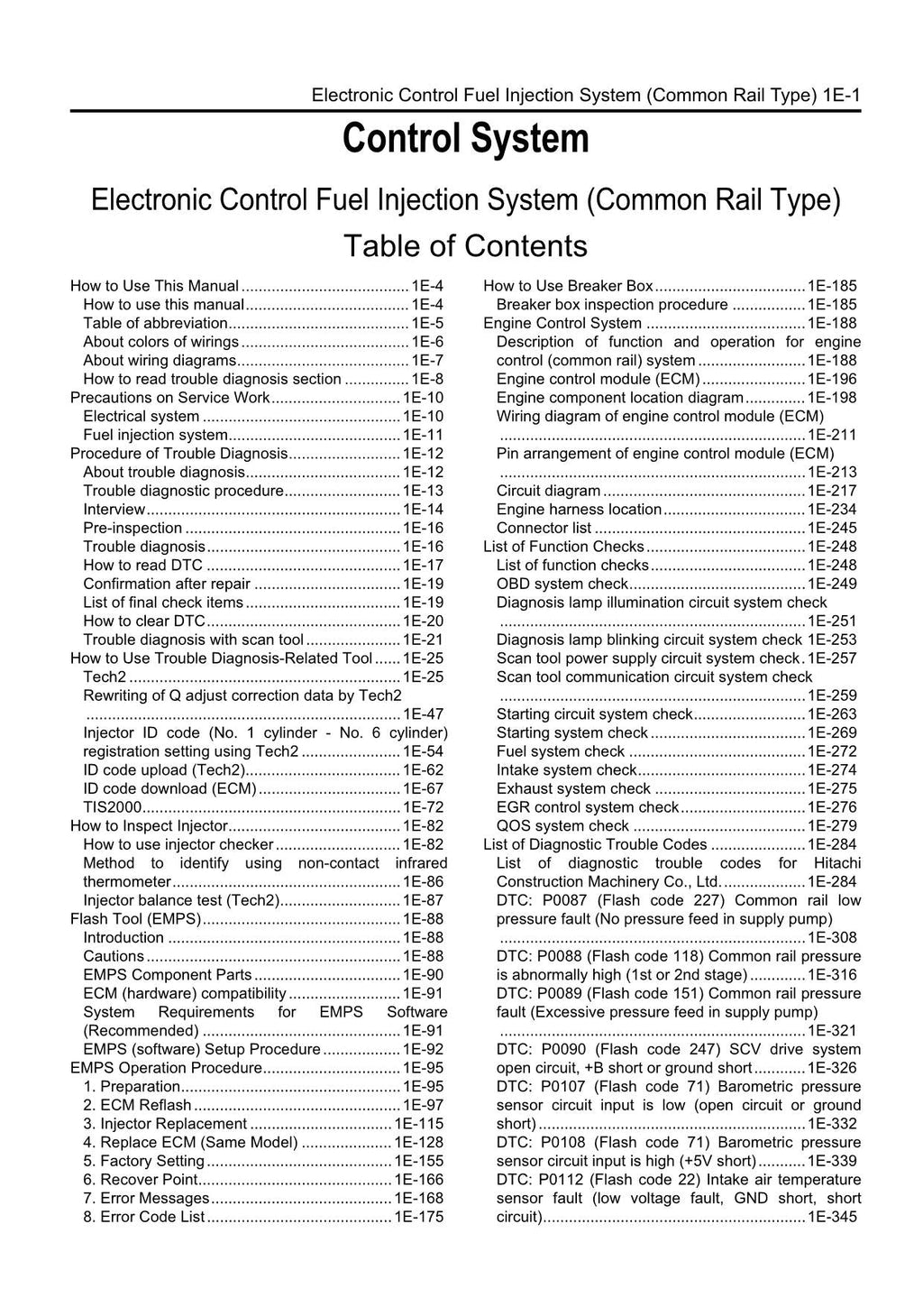 Hitachi 4HK1 6HK1 Wheel Loader Engine Manual SN For countries under EAR control