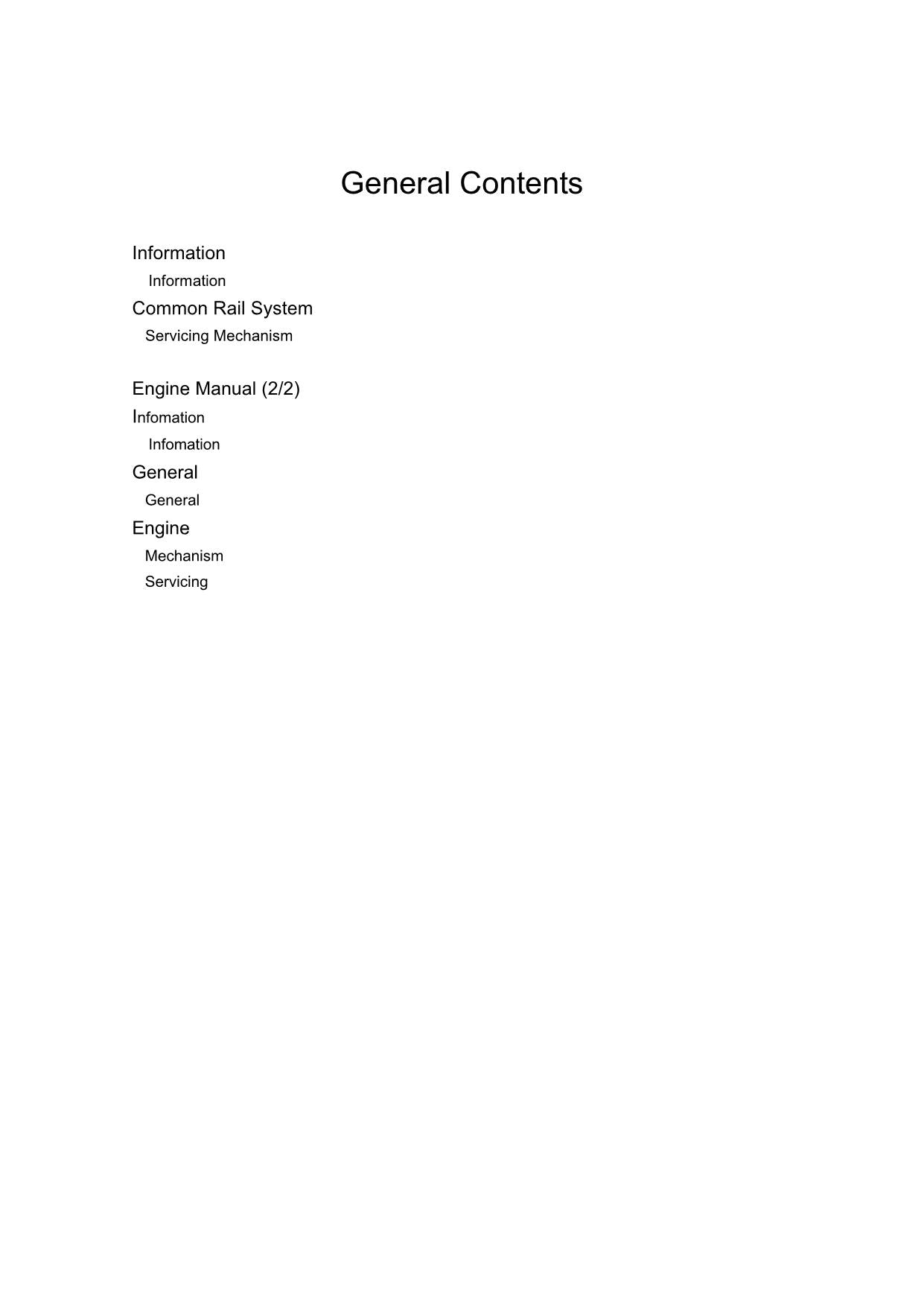 Hitachi V3800-E3B Wheel Loader Engine Manual