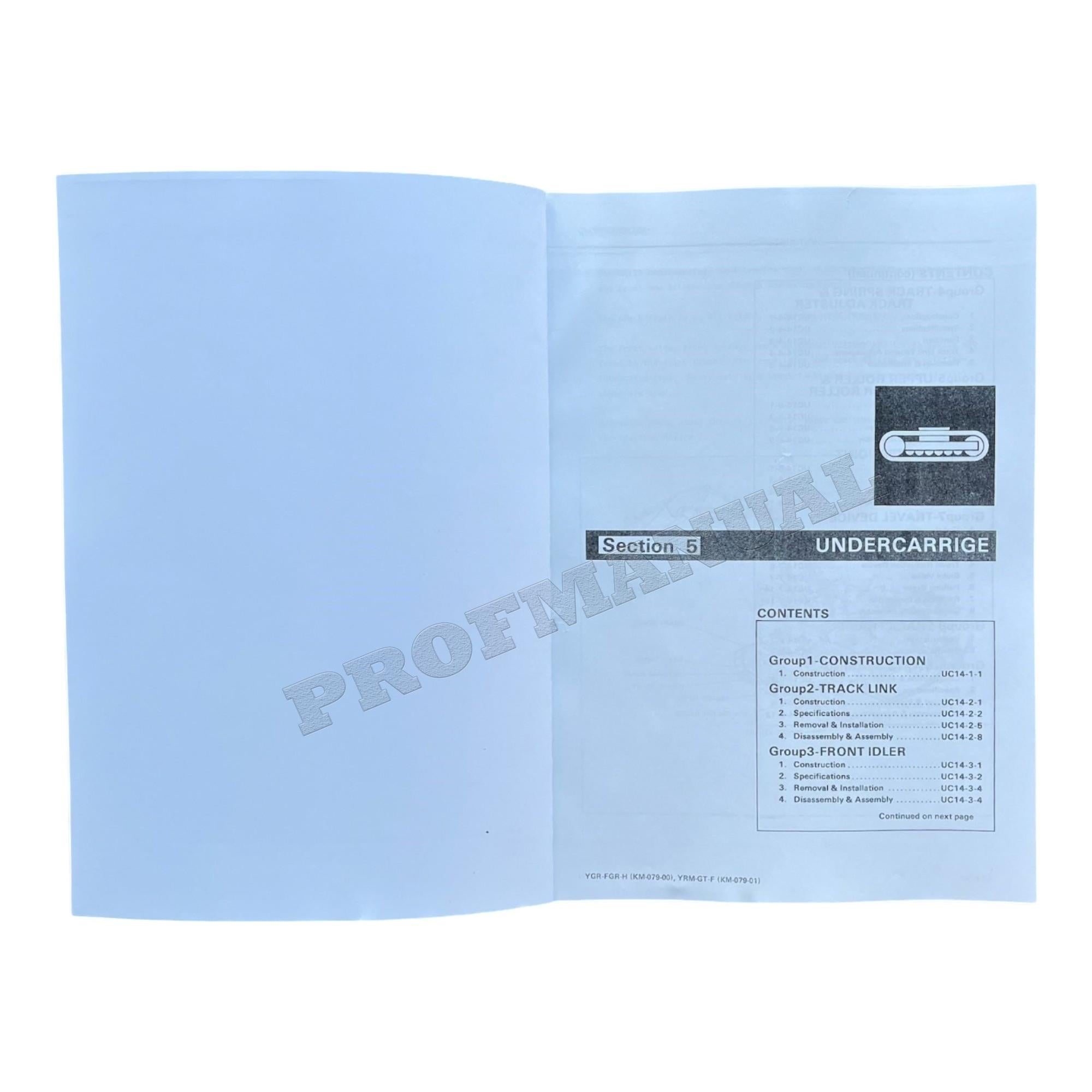 HITACHI UH123 Excavator Repair Service Manual Cuba spec