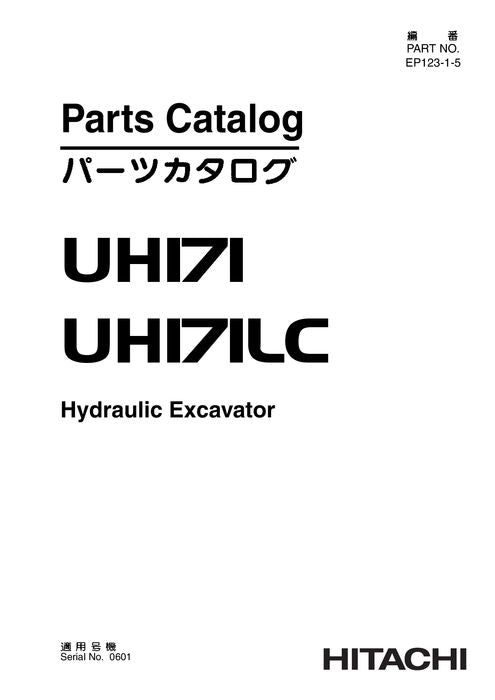 Hitachi UH171 excavator parts catalog manual