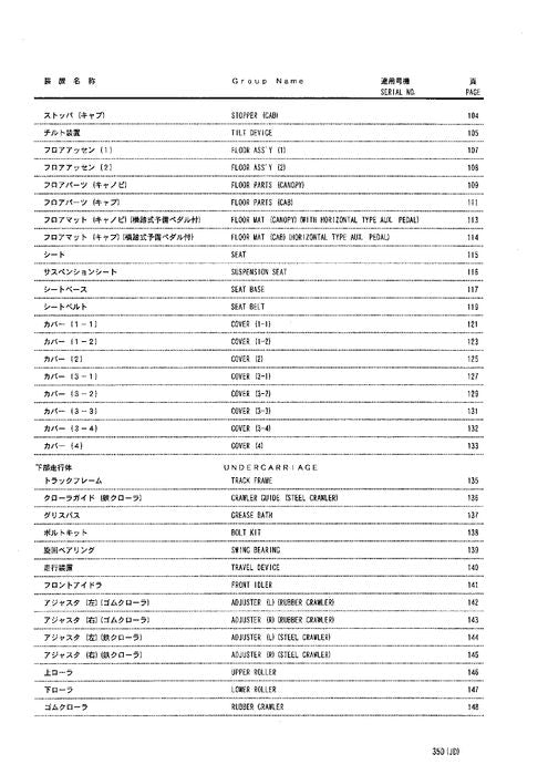 Hitachi ZAXIS 50U-2 excavator parts catalog manual EP1MANA11