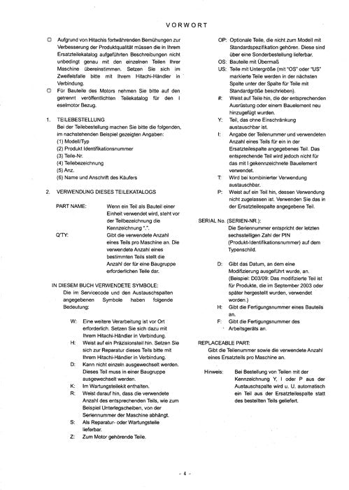 Manual del catálogo de piezas de la excavadora Hitachi ZAXIS 75US 75UR