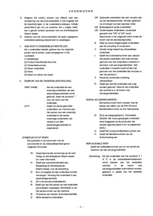 Hitachi ZAXIS 225USR 225USRLC 225USR-E 225USRLC-E 225USRK excavator parts catalog manual