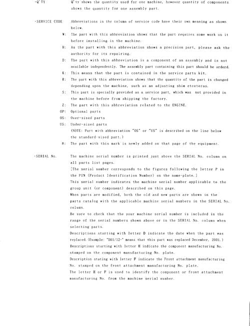 Manual del catálogo de piezas de la excavadora Hitachi ZAXIS 95