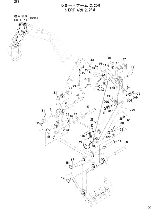 Hitachi ZAXIS 160LC excavator parts catalog manual