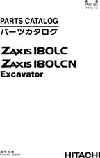 Hitachi ZAXIS 180LC excavator parts catalog manual