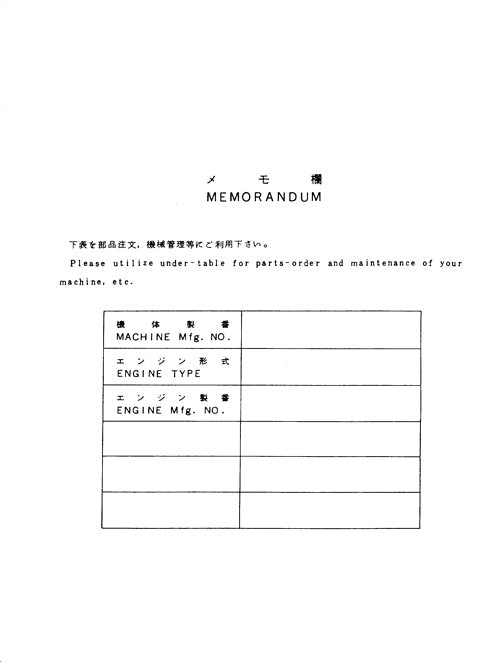Hitachi ZAXIS 16 excavator parts catalog manual