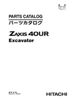 Hitachi ZAXIS 40U excavator parts catalog manual serial 020001-