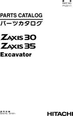 Hitachi ZAXIS 30 ZAXIS 35 excavator parts catalog manual