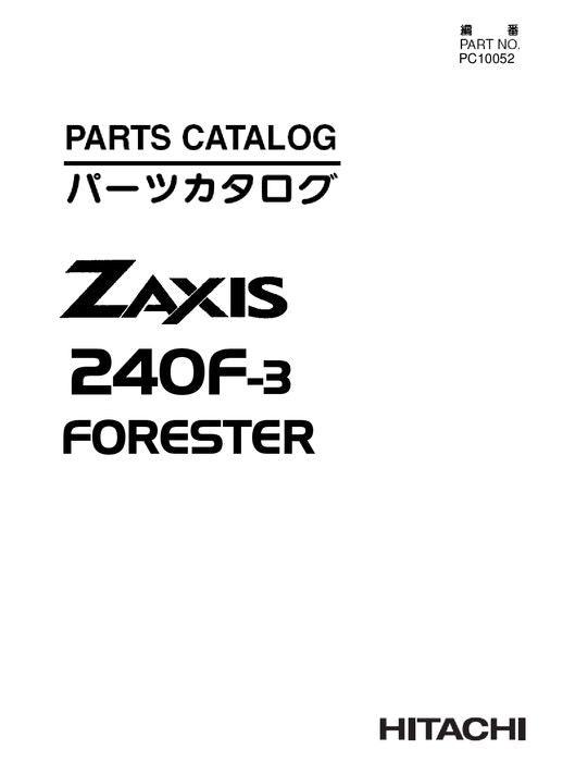 Hitachi ZAXIS 240F-3 excavator parts catalog manual