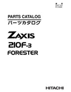 HITACHI ZAXIS 210F-3 Forester Parts Catalog Manual