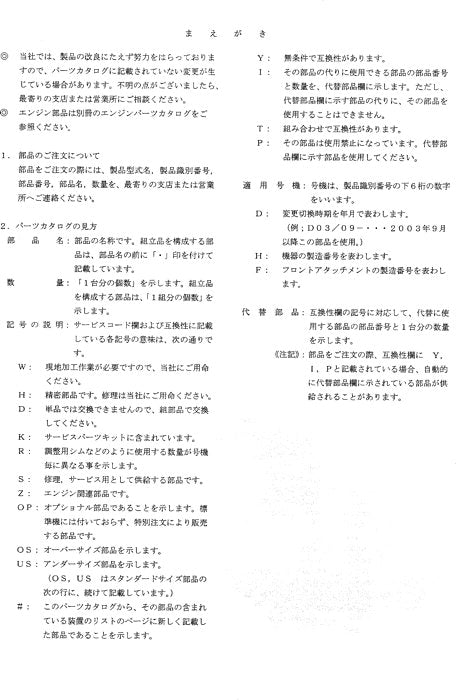 Hitachi ZAXIS 210W excavator parts catalog manual PCDBOP21