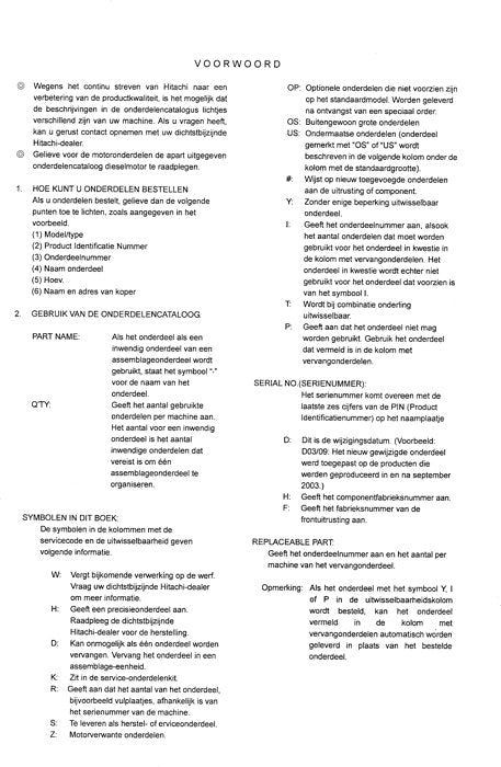 Hitachi ZAXIS 210W excavator parts catalog manual PCDBOP21