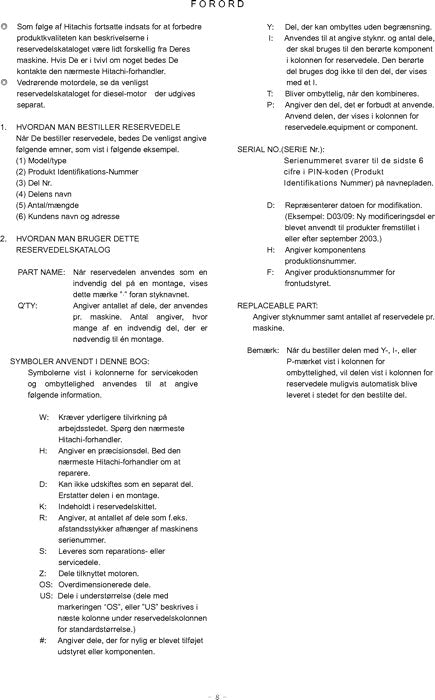 Hitachi ZAXIS 360W-3 excavator parts catalog manual