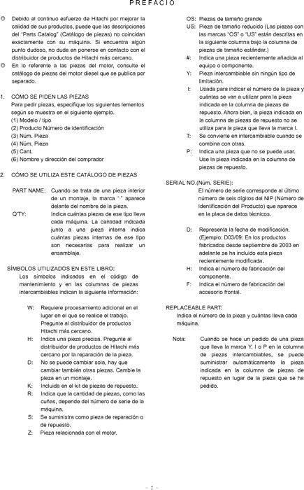 Hitachi ZAXIS 360W-3 excavator parts catalog manual