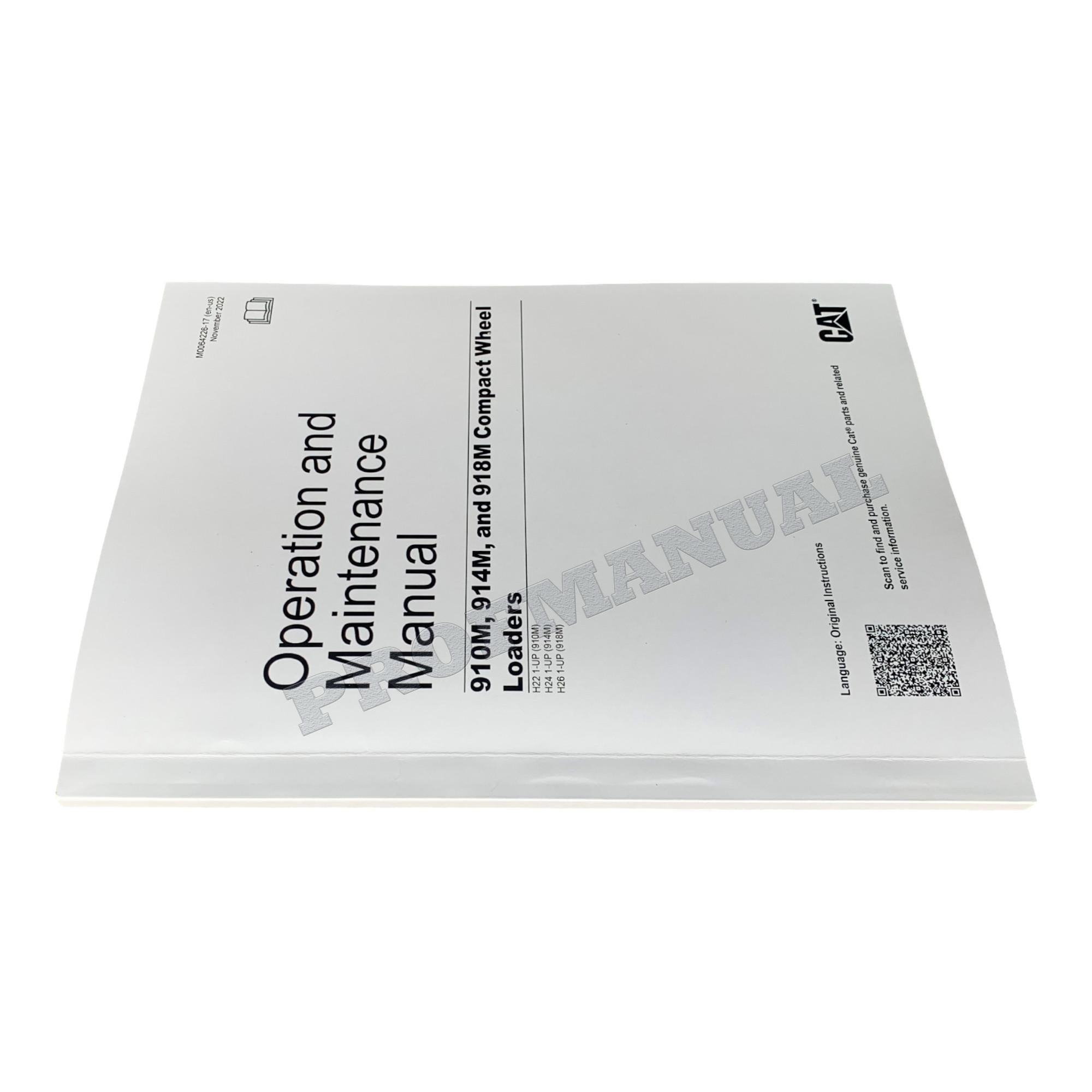 Caterpillar 910M 914M 918M Compact Wheel loader Operators Maintenance Manual