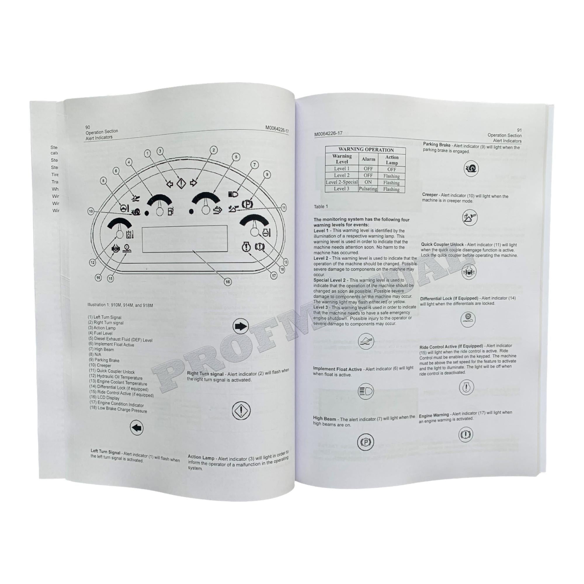 Caterpillar 910M 914M 918M Compact Wheel loader Operators Maintenance Manual